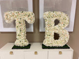 Standing initial floral letters & numbers