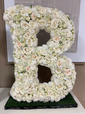 Standing initial floral letters & numbers