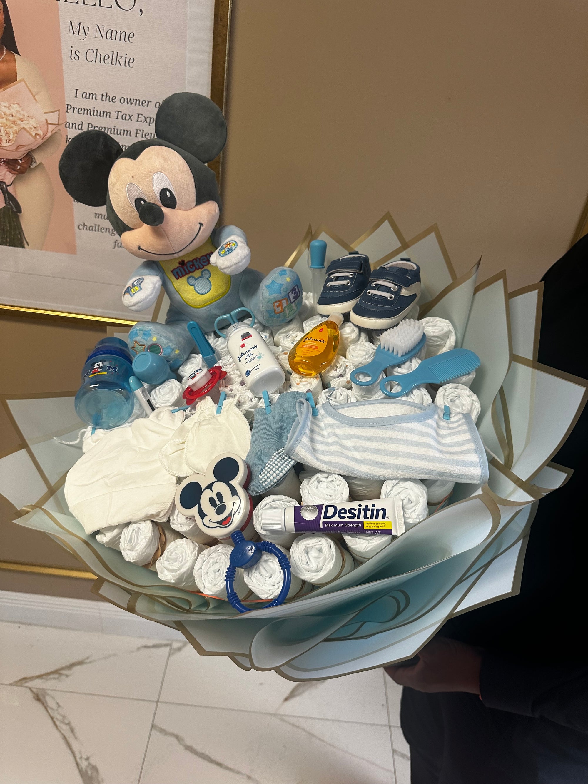 Boy Diaper Bouquet