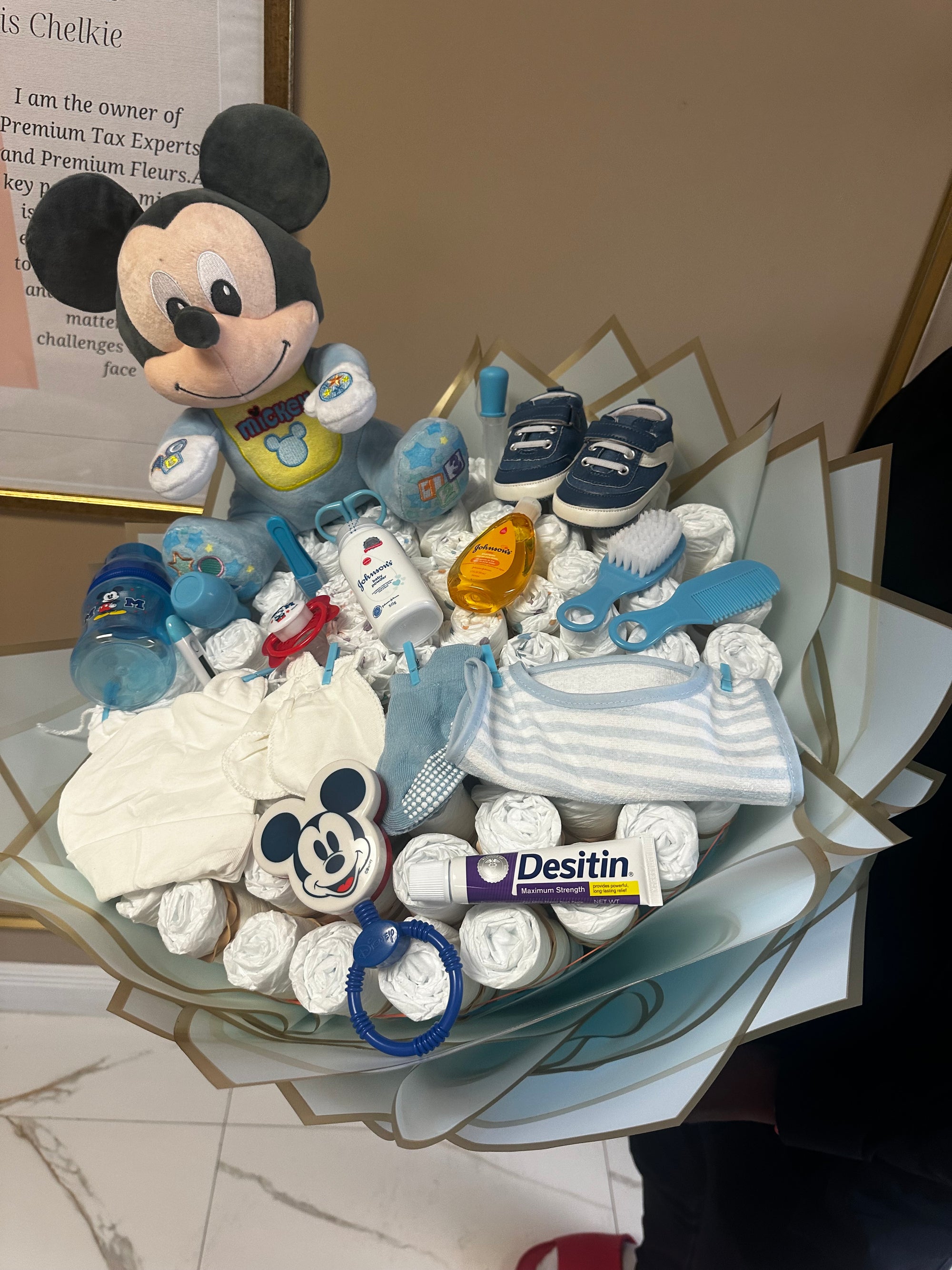 Boy Diaper Bouquet