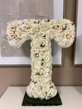 Standing initial floral letters & numbers