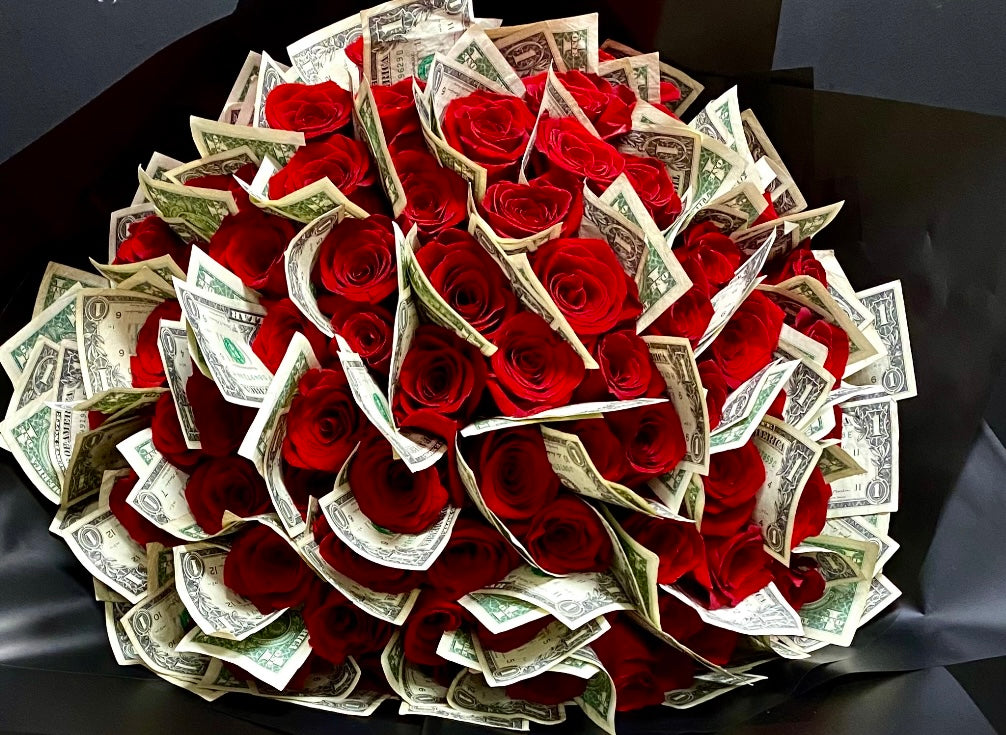 Pink Roses With R200 Notes Money Roses