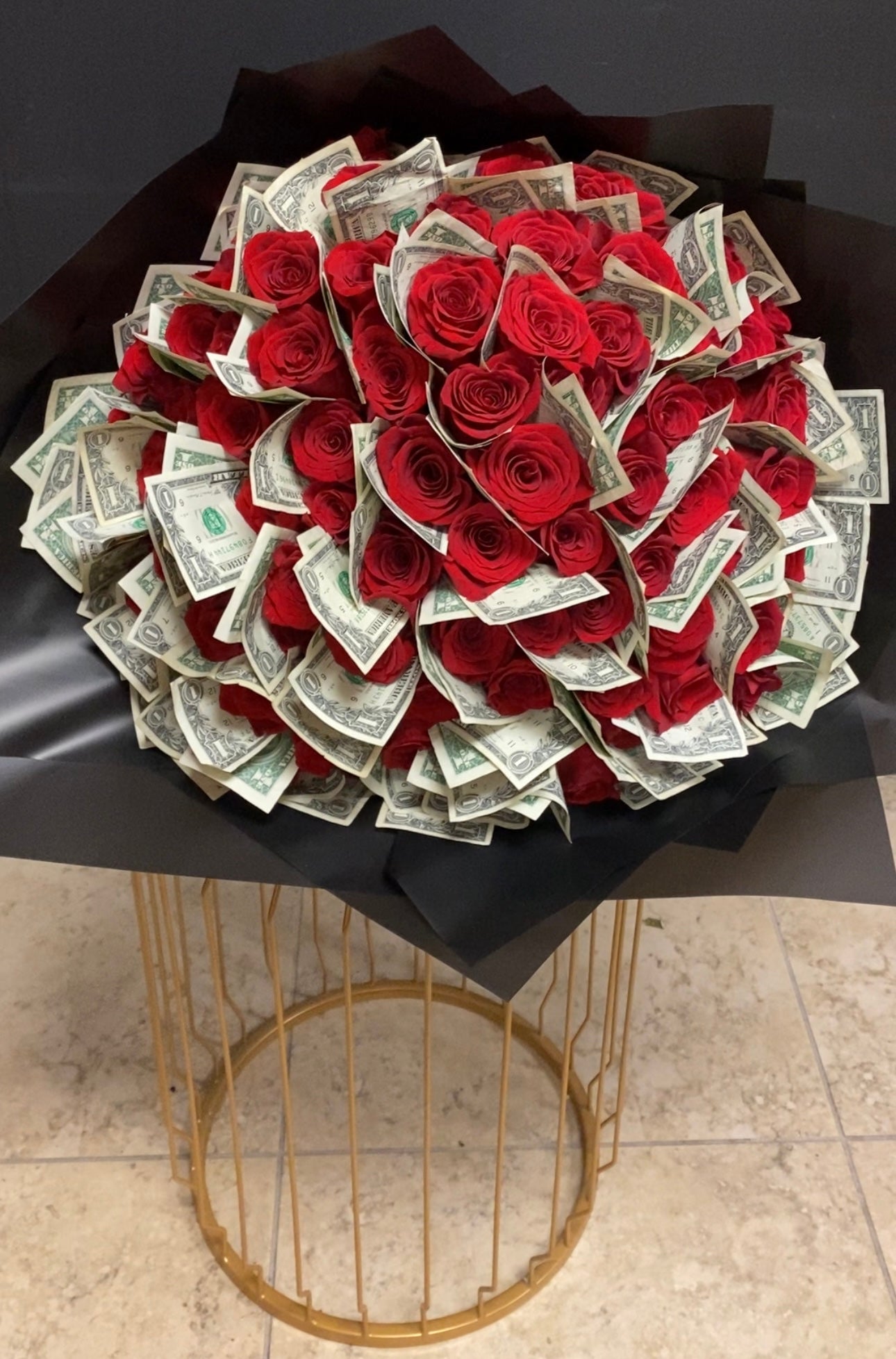 Birthday Money Flower Bouquet 10/18/17 LA❤️ #flowers #money #roses