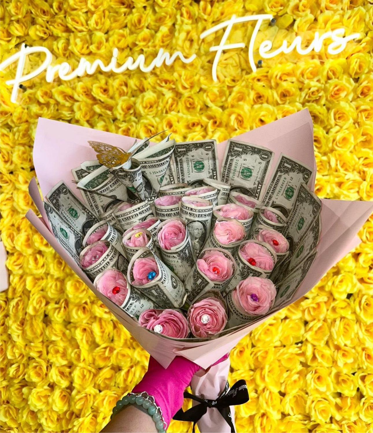 Cash With Roses Money Roses