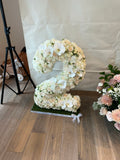 Standing initial floral letters & numbers